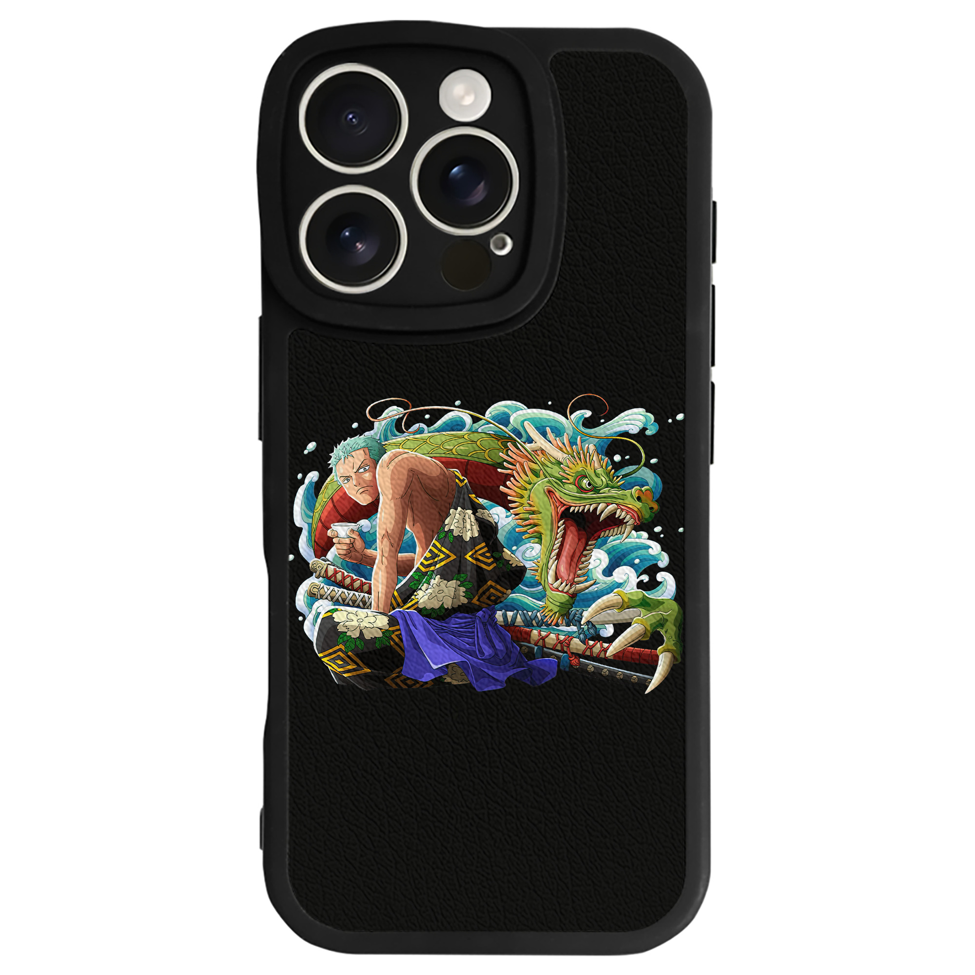 （画像用） ワンピース ロロノア・ゾロ ONE PIECE Roronoa Zoro 【iPhone 16シリーズ対応】シリコンスマホケース（レザー調） 材質：シリコン